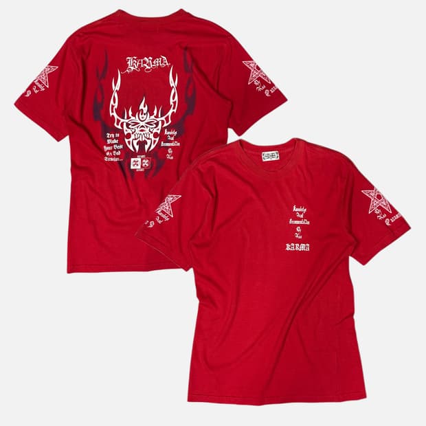 KARMA trival punk red t-shirt