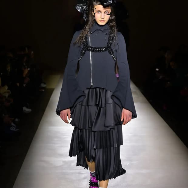 새상품 23aw 느와케이니노미야 꼼데가르송 페플럼 집업재킷 s