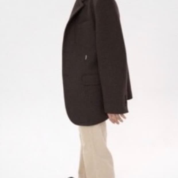 STU 19fw 헤비 울 블레이저 브라운