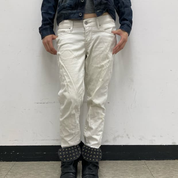10’s Mood White Skinny Pants