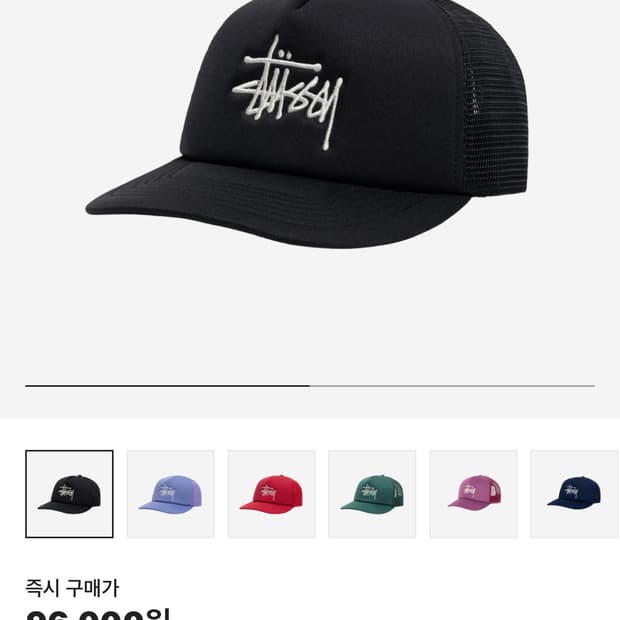 Stussy basic trucker cap black