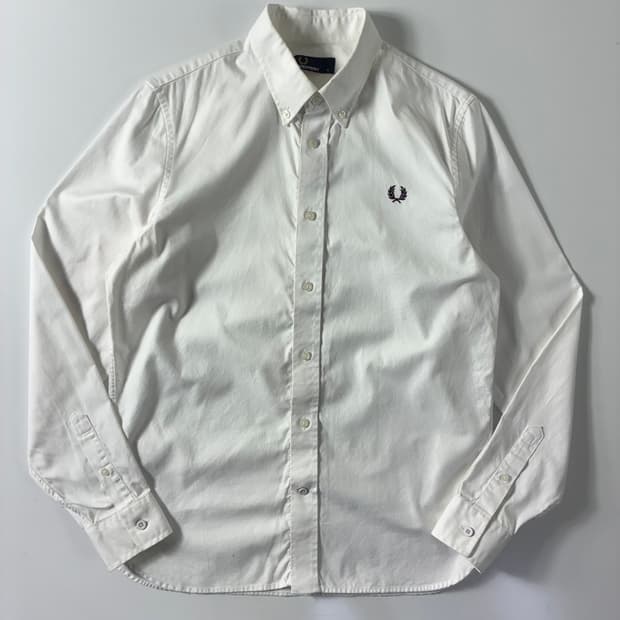 Fred Perry 프레드 페리 화이트 옥스포드 윙트리 포켓 셔츠
