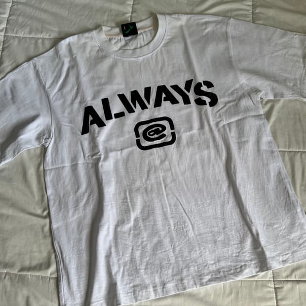 ADWYSD 스텐실 티셔츠 화이트 [L]