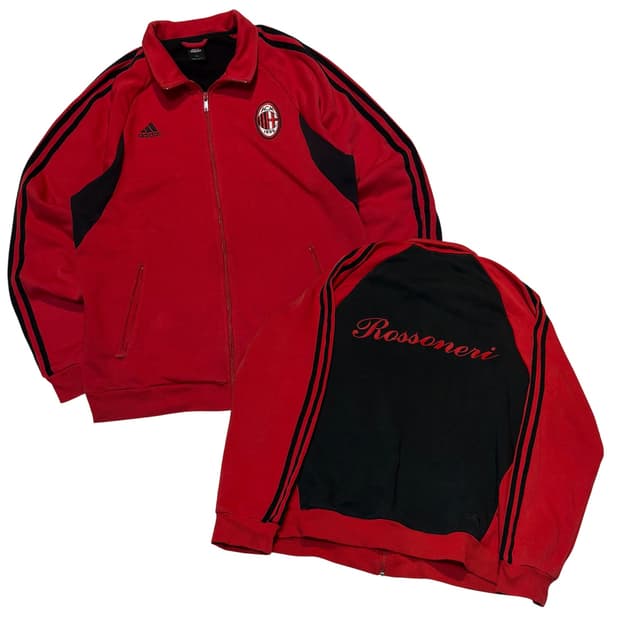 국내유일 아디다스 08-09 AC밀란 트랙탑 져지 레드 블랙