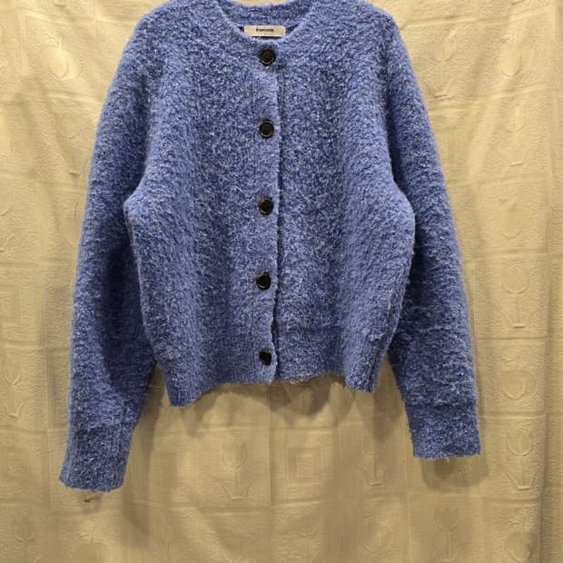 에잇세컨즈 부클 니트 가디건 블루 L(100)