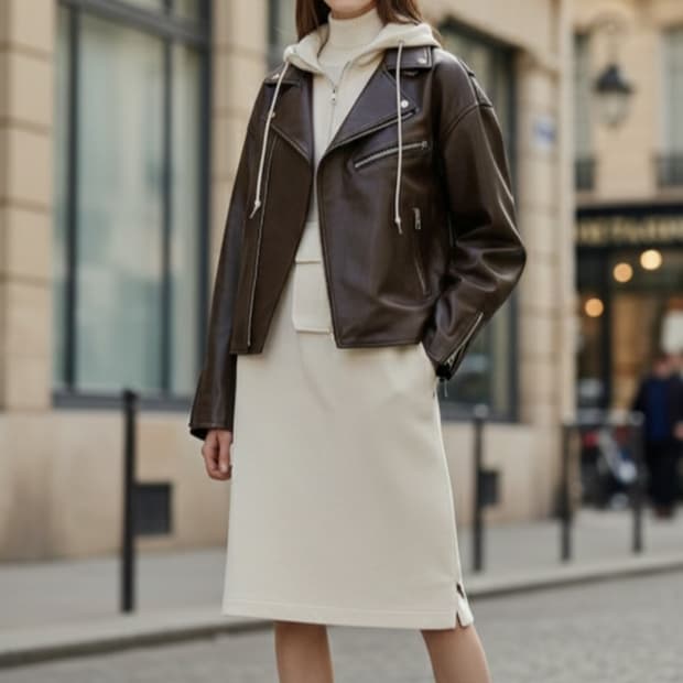 (새상품)쥬시쥬디 오버핏 레더자켓 55~66사이즈 가능