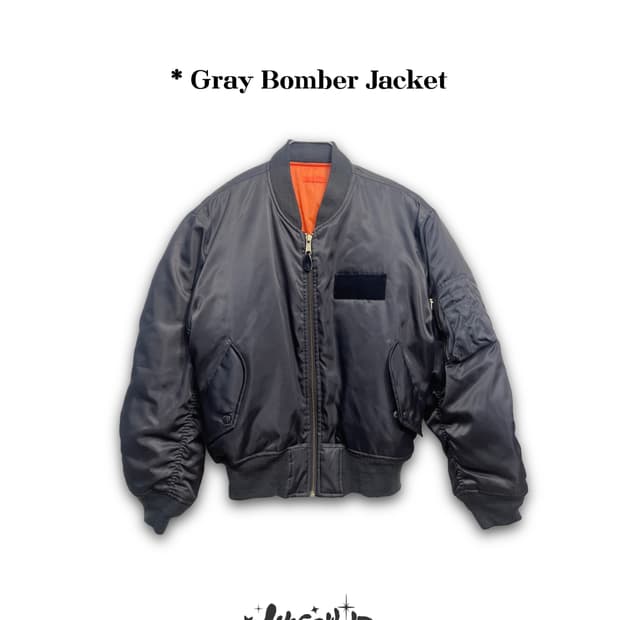 빈티지 그레이 항공 점퍼