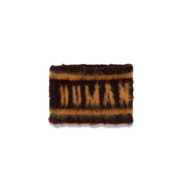 휴먼메이드 샤기 니트 로고 헤어밴드