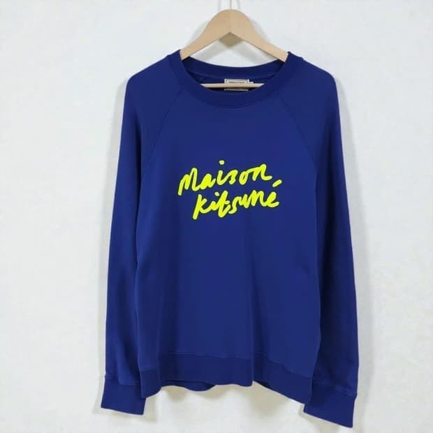 105 메종키츠네 맨투맨 레터링 로고