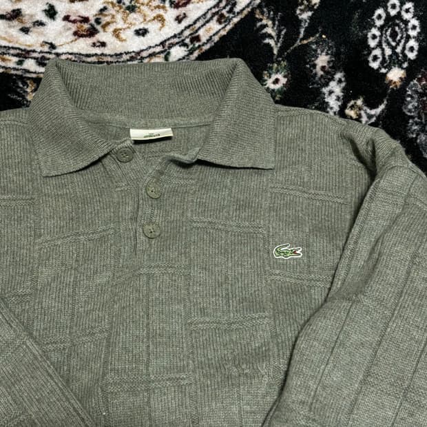 라코스테 올리브색 니트