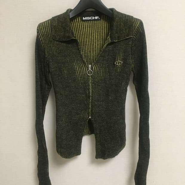 미스치프 니티드 롱 슬리브 셔츠 그린 S