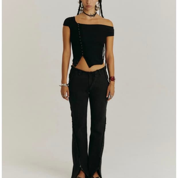 hyeinseo lowrise denim pants 혜인서 로우라이즈