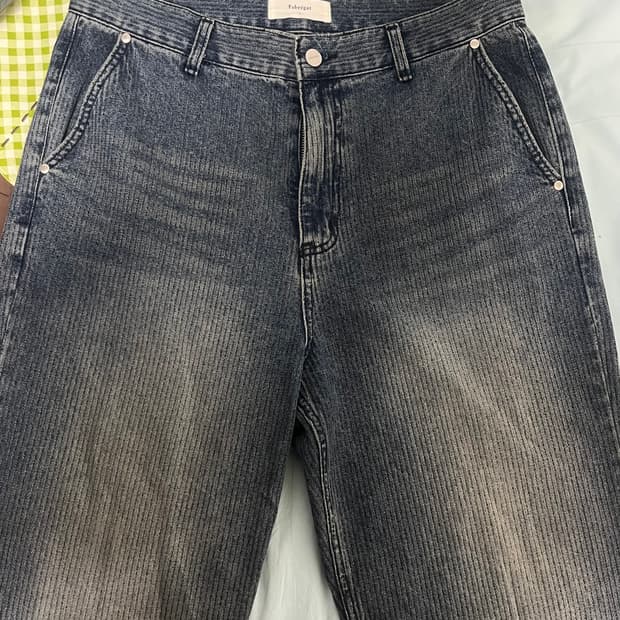 파브레가 드리즐 스트라이프 데님 팬츠