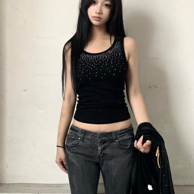 Beaded Slim Sleeveless