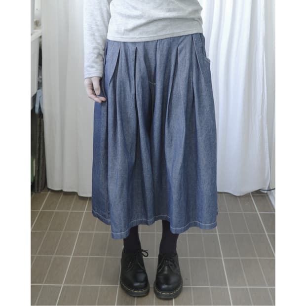Denim skirt pants