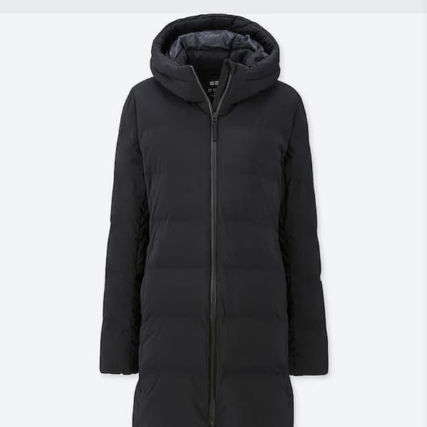 여자 유니클로 후드 패딩 L