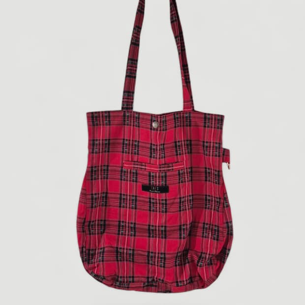 닥스 빈티지 체크 코튼숄더백 가방
