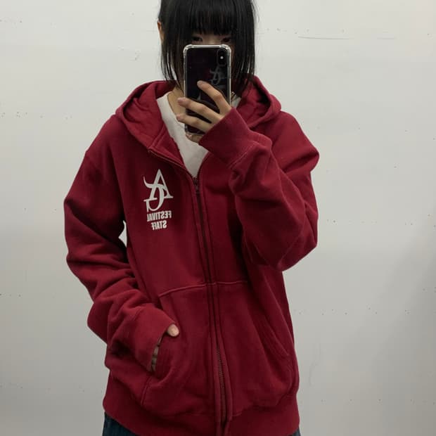 Cross stitch ACDC 오마쥬 후드집업