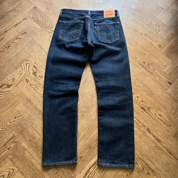 [34]리바이스 505 레귤러 스트레이트핏 생지 데님 팬츠