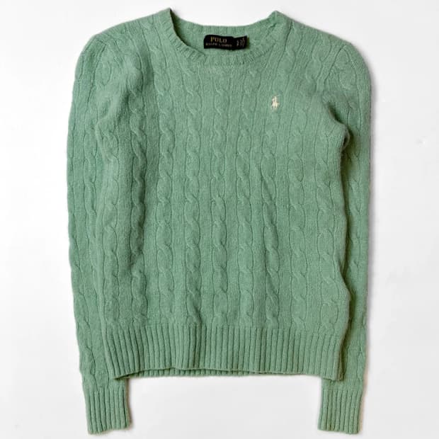 폴로 랄프로렌 캐시미어 울 꽈배기 니트 PN5380