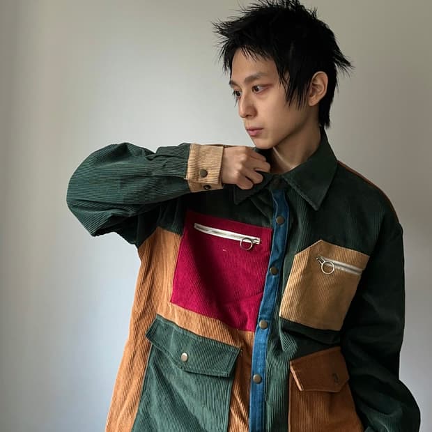 Quietest 컬러 블록 코듀로이 자켓