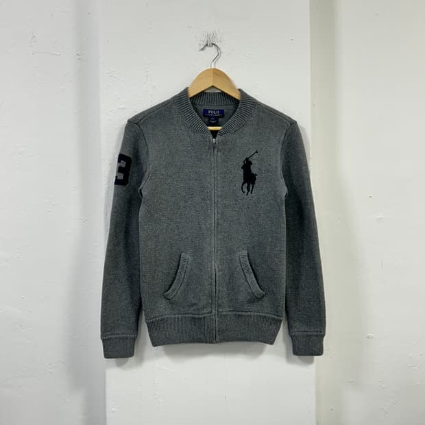 폴로 빅포니 그레이 니트집업