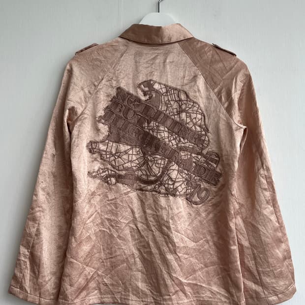 deep sweet easy 19 로즈 새틴 셔츠