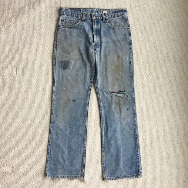 90‘s levis 517 부츠컷 히피 보로 리페어 굿페이딩 굿사이즈