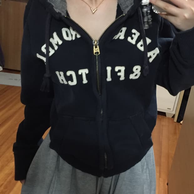 아베크롬비 아치로고 후드집업