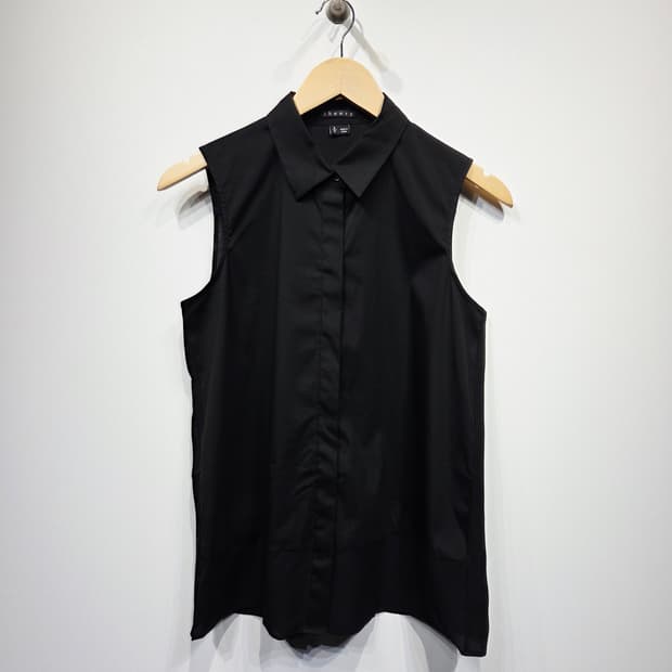 Theory 띠어리. 여자 블랙 민소매 셔츠_S