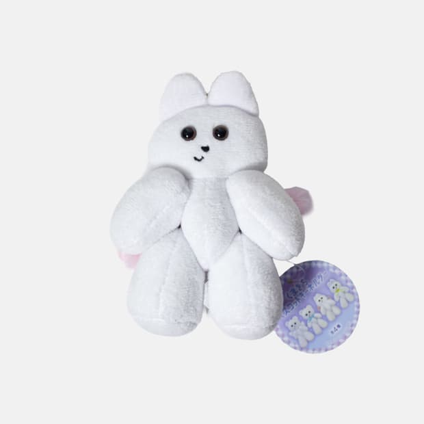 쿠마키치 킨타로 핑크 천사 날개 마스코트 인형 키링