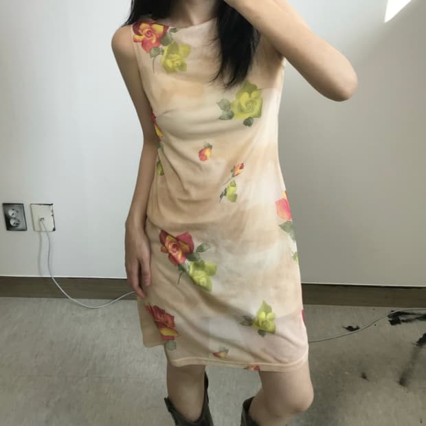 빈티지 플라워 원피스