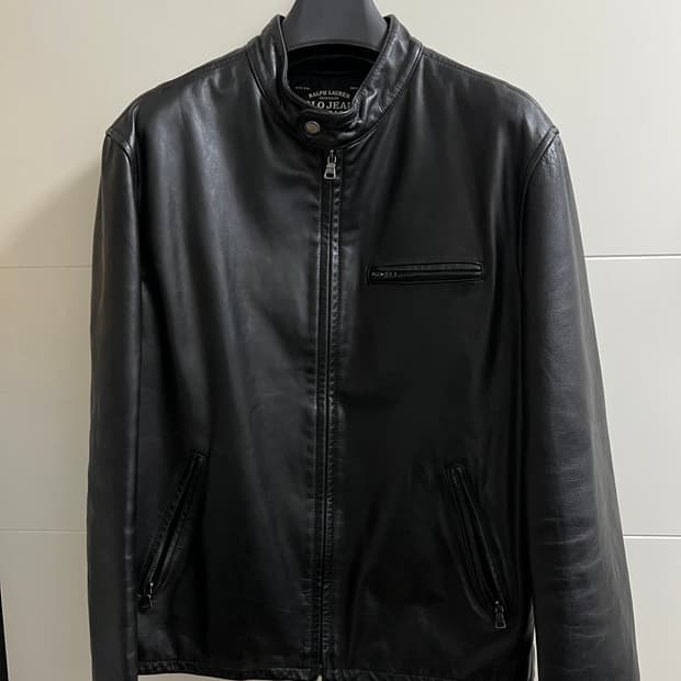 택포23) 폴로 랄프로렌 카프레더 싱글라이더 가죽자켓 L