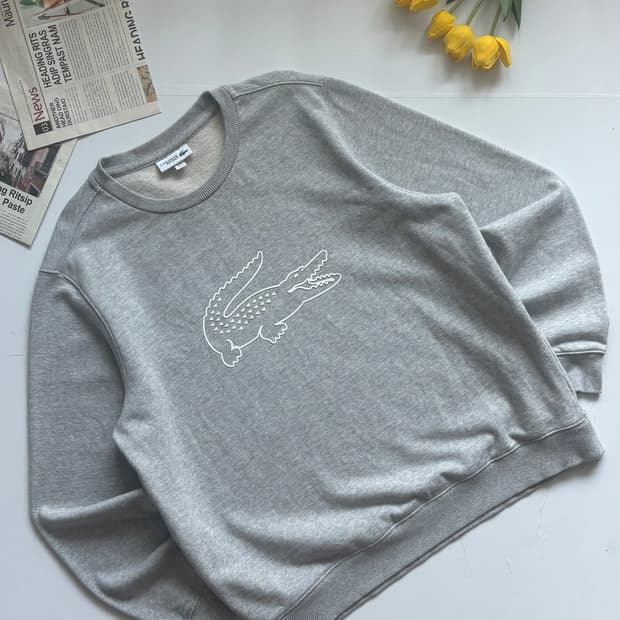 Lacoste 라코스테 빅로고 그레이 맨투맨 