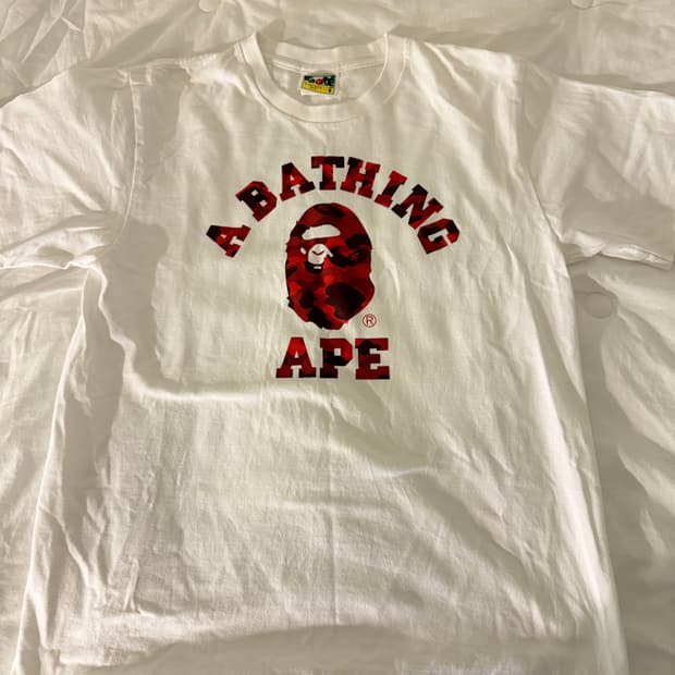 베이프 카모 반팔 반소매 티셔츠