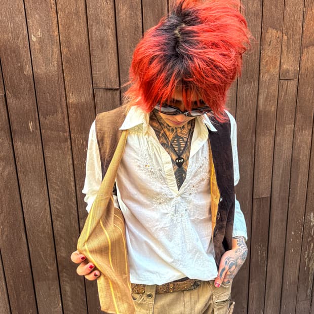 Vintage Tie-dye Linen Vest