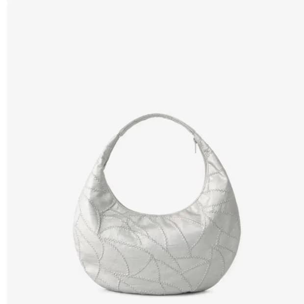 레귤러 패치워크 호보백 실버