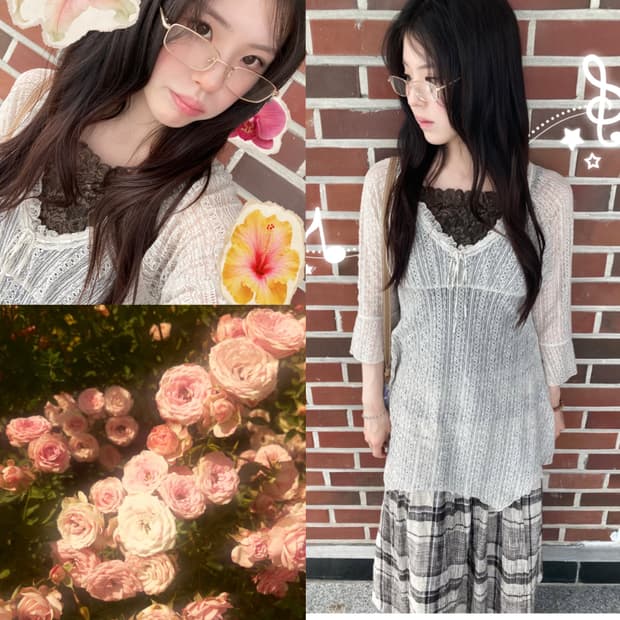 브라운 로즈 페어리 빈티지 코디세트 3pcs