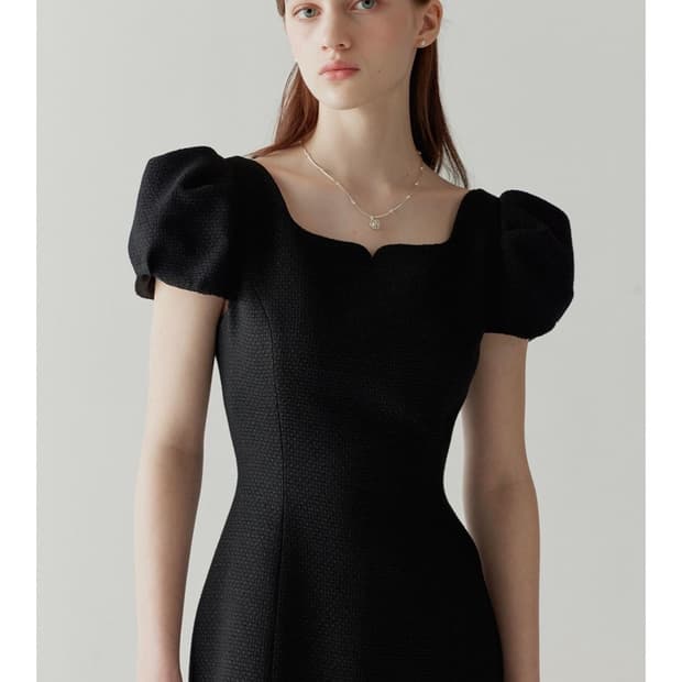 플로움 Classic Sandersonia Dress _black