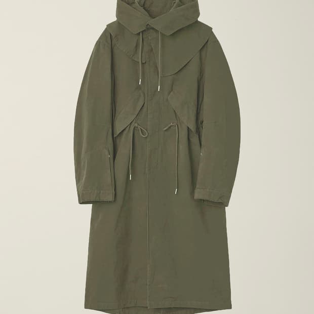 [구매] 누마레 ee 가먼트 다이 피쉬테일 코트 카키 s, m