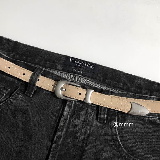 [Unisex] 크로커다일 소가죽 벨트🐊