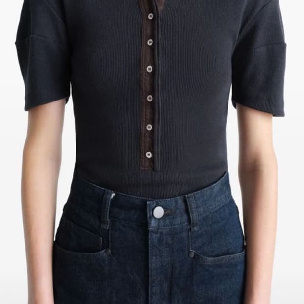 르메르 피티드 헨리 코튼 반팔니트 XS