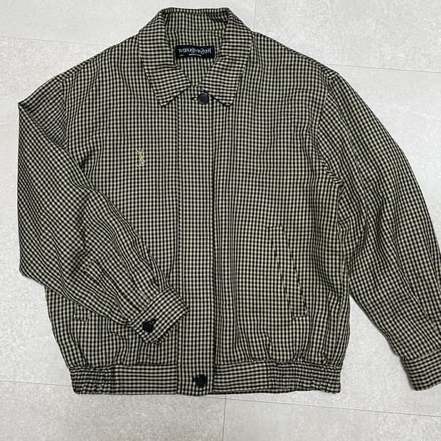 입생로랑 체크패턴 자켓