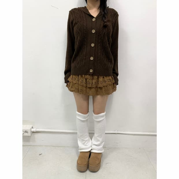 [A.V.V] 아베베 라떼갸루 코코아 니트 가디건