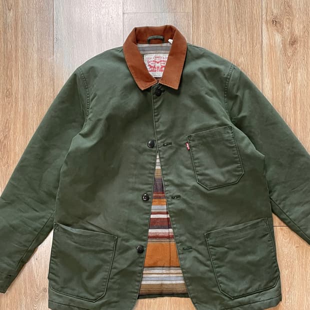 택포) 리바이스 왁시드 쵸어 (초어) 커버올 자켓