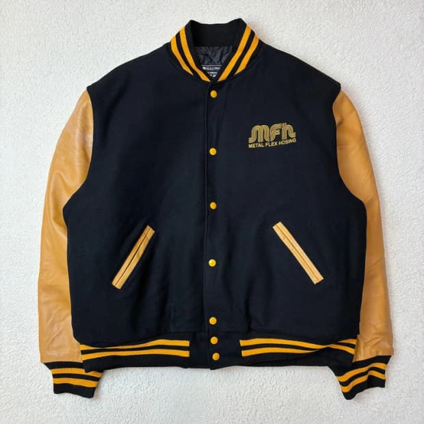 홀로웨이 90s USA 배색 바시티 자켓 PN6017