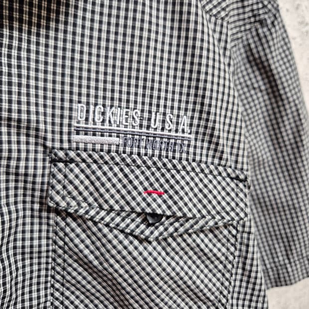 Dickies 디키즈 오리지널 체크 하프 반팔 셔츠