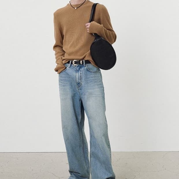 토니웩 와이드 연청 데님 28