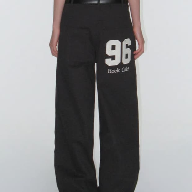 락케이크 96 Applique Pants - Black (S)