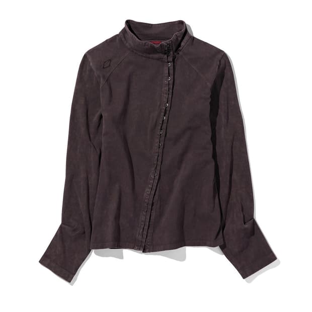 미스치프 WASHED JERSEY SHIRT_PURPLE BROWN